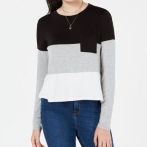 Love Five NWT Pullover Top Blue Color Block